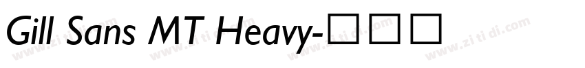 Gill Sans MT Heavy字体转换